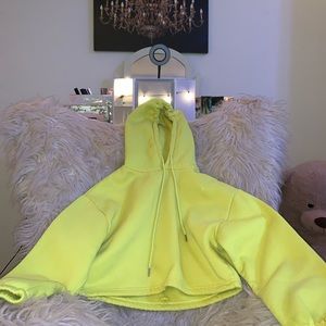 Neon Cropped Hoodie